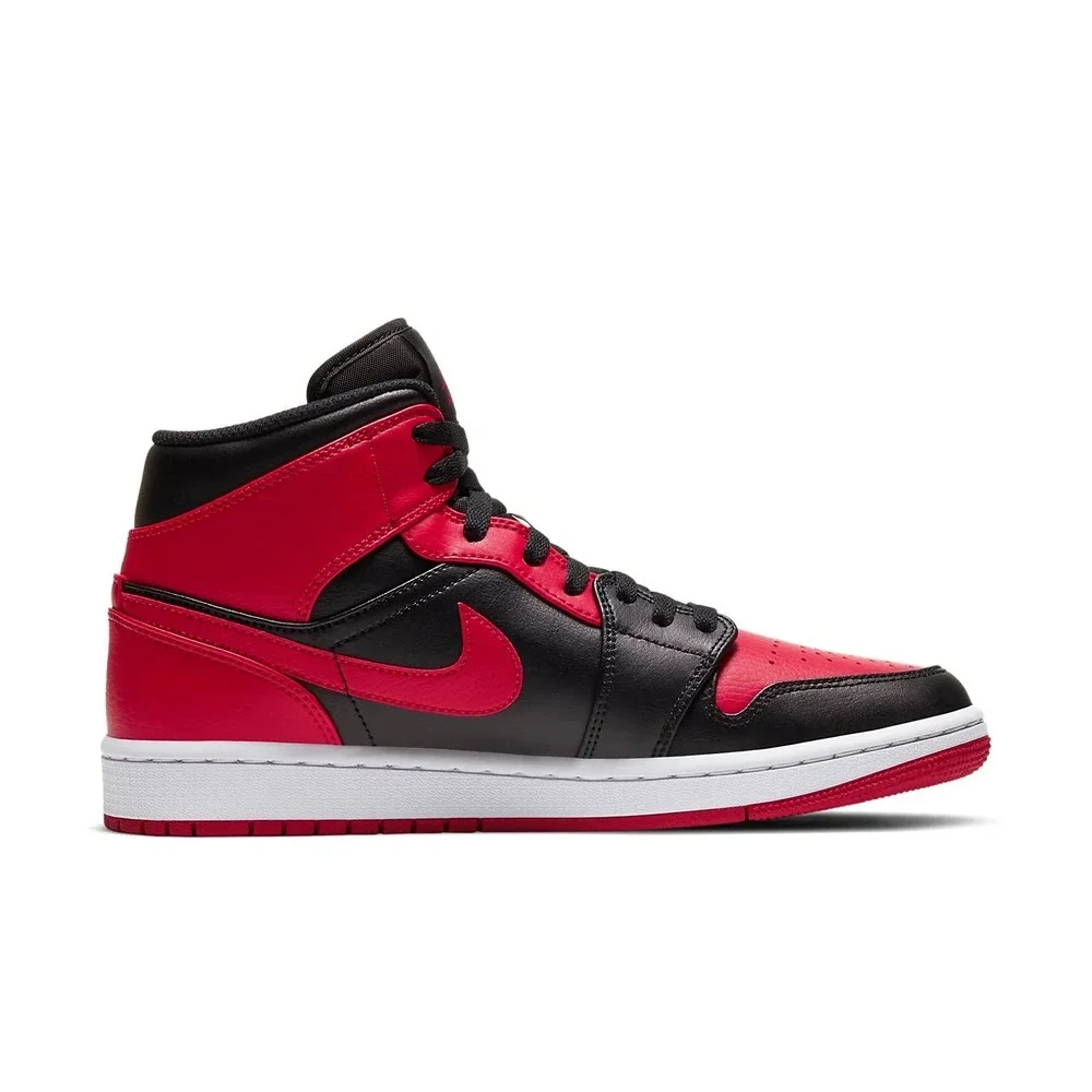 Size 10.5 - [NEW] Men's Air‎ Jordan 1 Mid Shoes 'Black' 554724-074